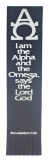 Alpha and Omega Black Leather Bookmark