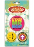 Mr Right 3 Badge Set