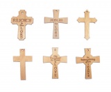 Wooden Pocket Crosses - Pack of 6