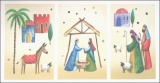 Animals, Shepherds and Stable, Three Windowed - Pack of 5 Christmas Cards
