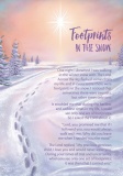 Footprints in the Snow Pack of 10 Christmas Cards