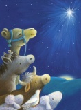 Animals Looking at Star Christmas Cards - 5 Pack