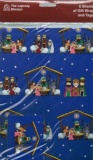 Nativity Scenes 6 Sheets Gift Wrap & 6 Tags