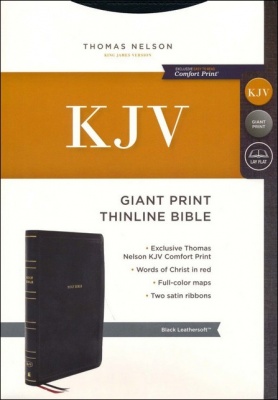 KJV Giant Print Thinline Black Leathersoft Bible