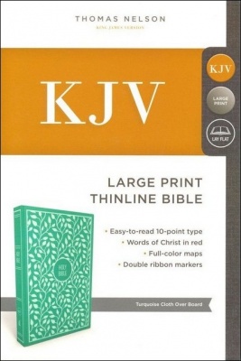 KJV Large Print Thinline Turquoise Bible