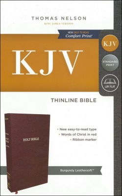 KJV Leathersoft Burgundy Thinline Bible