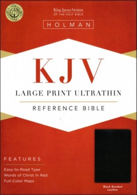 KJV Large Print Ultrathin Reference Bible (Black Colourway)