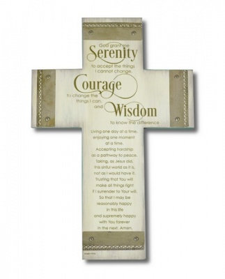 Serenity Prayer Cross Plaque