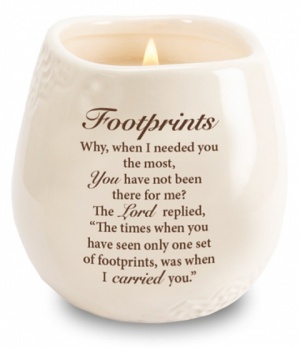 Footprints - Stoneware Jar Candle