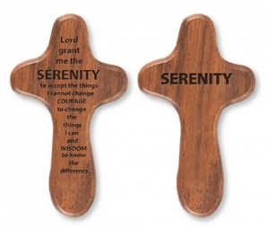 Serenity Walnut Holding Cross