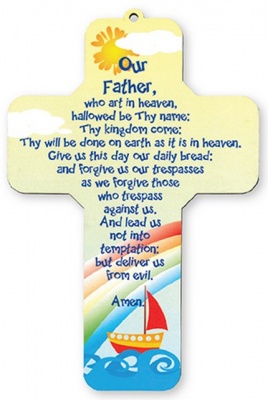Lords Prayer - Wooden Cross Wall Plaque