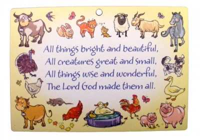 All Things Bright And Beautiful - Wooden Plaque