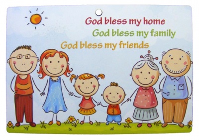 God Bless My Home - Wooden Plaque