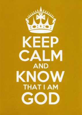 Keep Calm and Know That I Am God - Greetings Card (Crayola Yellow)