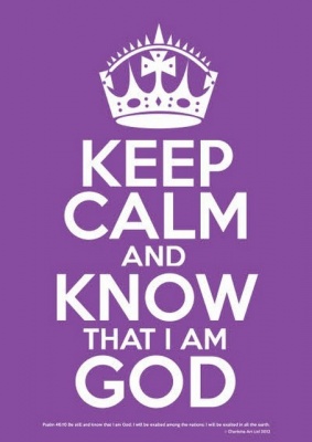 Keep Calm & Know God - Poster (Purple)