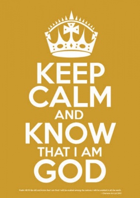 Keep Calm & Know God - Poster (Yellow)