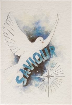 Saviour Dove Textured Christmas Cards - Pack of 8