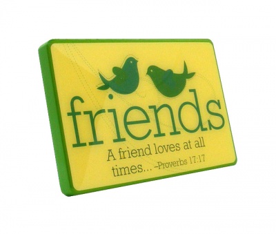 Friends - Ceramic Faced Wood Plaque