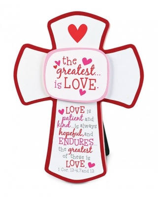The Greatest of These is Love Cross Plaque
