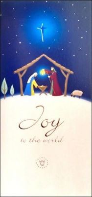 10 Christmas Cards, Foiled Lettering, Nativity Related Scenes