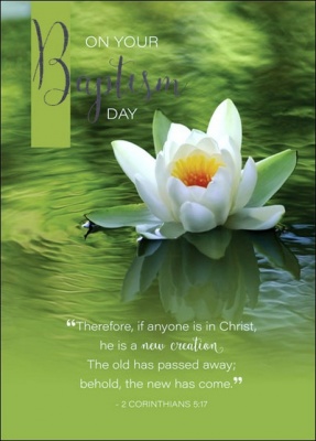 Water Lily On your Baptism Card