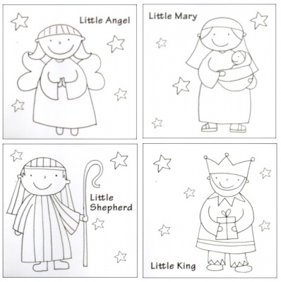 Childrens Colouring Christmas Cards - 20 Pack