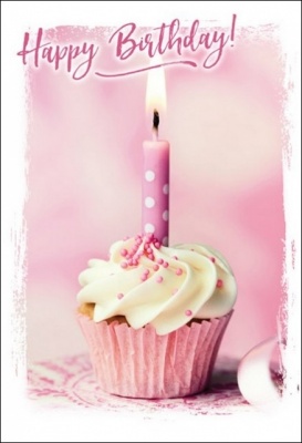Happy Birthday - Greetings Card (Cupcake)
