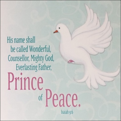 Prince of Peace Dove Green Christmas Cards - Pack of 5