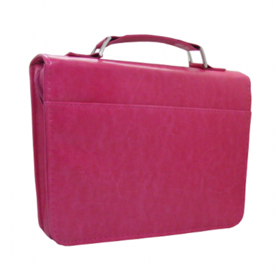 Pink Imitation Leather Large Bible Cover